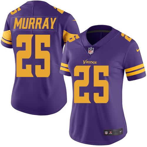 Nike Vikings #25 Latavius Murray Purple Women's Stitched NFL Limited Rush Jersey